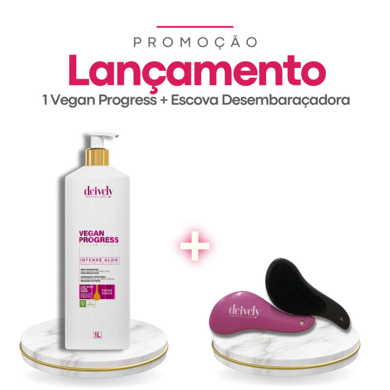 [Promoção] 1 Vegan Progress + Escova Desembaraçadora