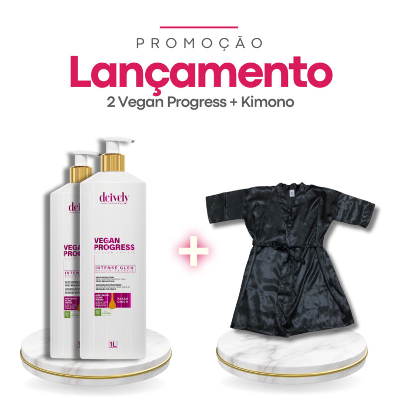 [Promoção] 2 Vegan Progress + Kimono Preto Deively