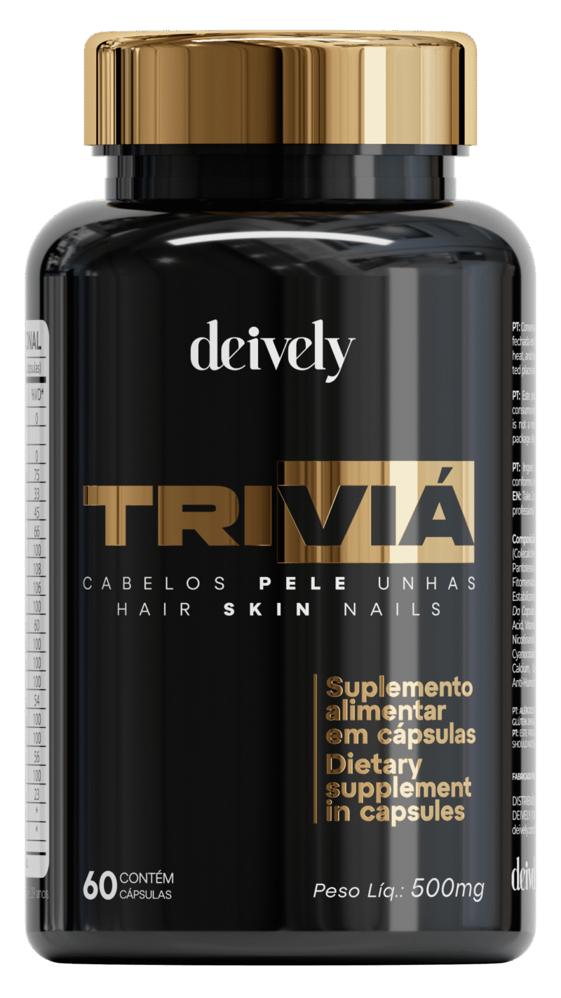 Home 15 | Cestas de Presente | Café Da Manhã | Manda Mimo Suplemento TRIVIÁ Cabelo Pele e Unha 60 cápsulas